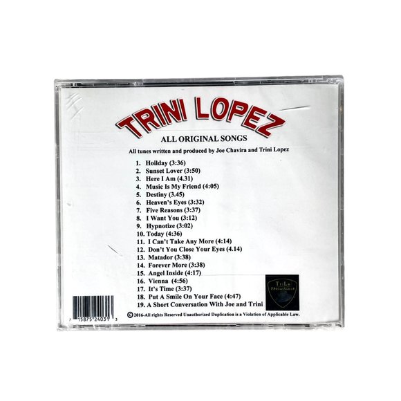 Sealed Trini Lopez & Joe Chavira All 18 Original Songs TriLo Productions CD - Picture 2 of 2